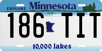 MN license plate 186TIT