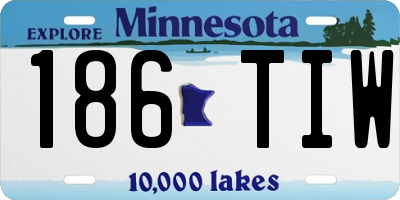 MN license plate 186TIW