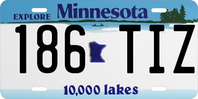 MN license plate 186TIZ