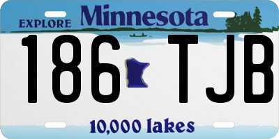 MN license plate 186TJB