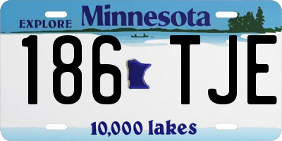 MN license plate 186TJE