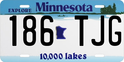MN license plate 186TJG