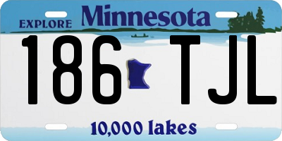 MN license plate 186TJL