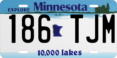 MN license plate 186TJM