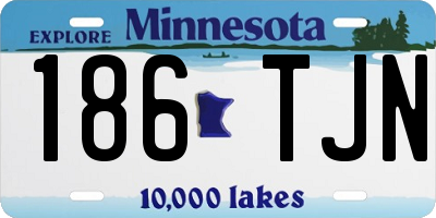 MN license plate 186TJN