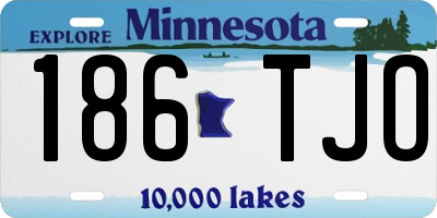 MN license plate 186TJO