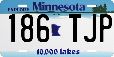 MN license plate 186TJP