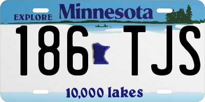 MN license plate 186TJS