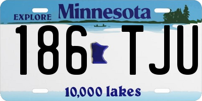 MN license plate 186TJU