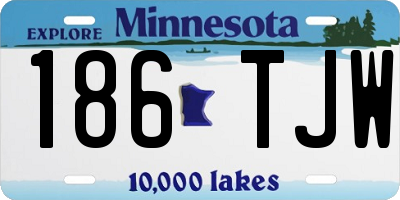 MN license plate 186TJW