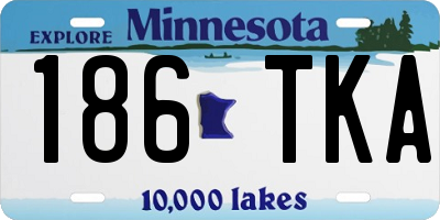 MN license plate 186TKA