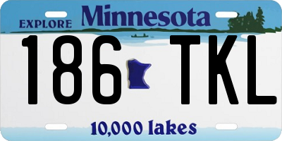 MN license plate 186TKL