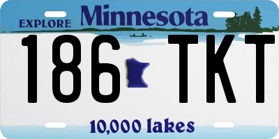 MN license plate 186TKT