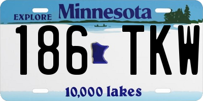 MN license plate 186TKW