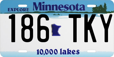 MN license plate 186TKY