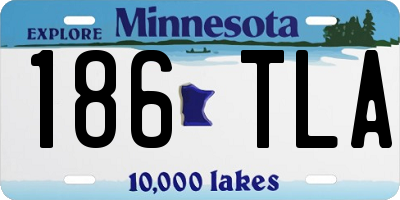 MN license plate 186TLA