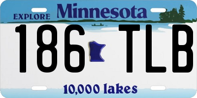 MN license plate 186TLB