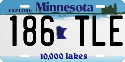 MN license plate 186TLE