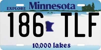 MN license plate 186TLF