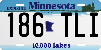 MN license plate 186TLI