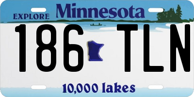 MN license plate 186TLN