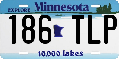 MN license plate 186TLP