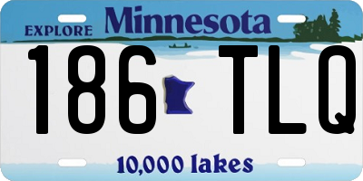 MN license plate 186TLQ
