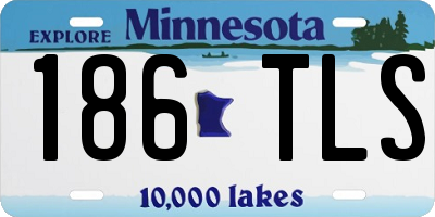 MN license plate 186TLS
