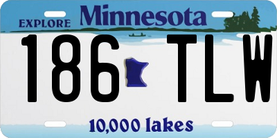 MN license plate 186TLW