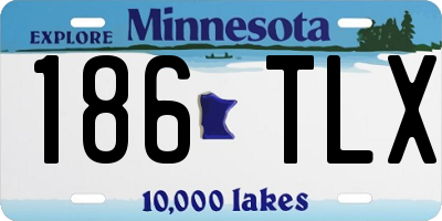 MN license plate 186TLX