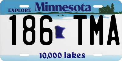 MN license plate 186TMA