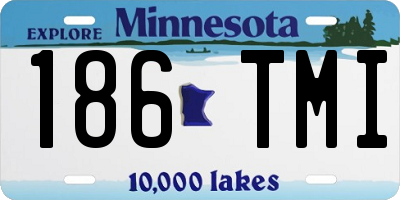 MN license plate 186TMI
