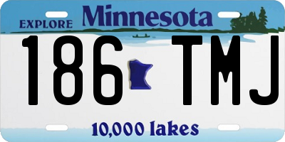 MN license plate 186TMJ