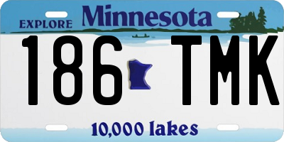 MN license plate 186TMK