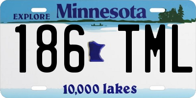 MN license plate 186TML