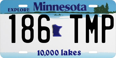 MN license plate 186TMP