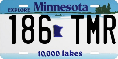 MN license plate 186TMR