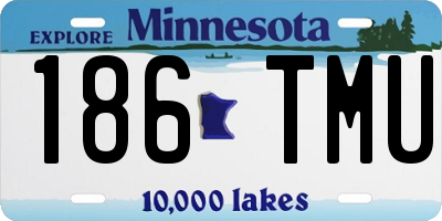 MN license plate 186TMU