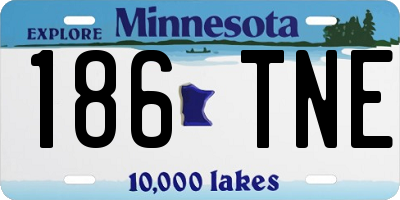 MN license plate 186TNE