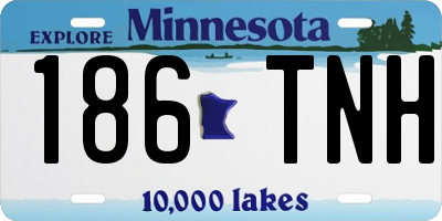 MN license plate 186TNH