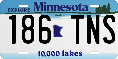 MN license plate 186TNS