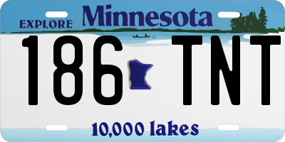 MN license plate 186TNT