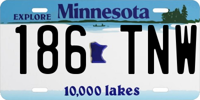 MN license plate 186TNW