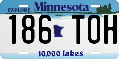 MN license plate 186TOH