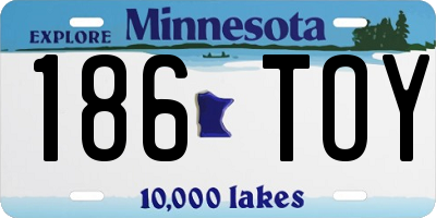 MN license plate 186TOY