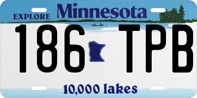 MN license plate 186TPB