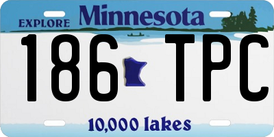 MN license plate 186TPC