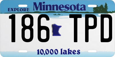 MN license plate 186TPD