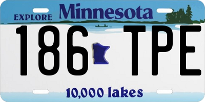 MN license plate 186TPE