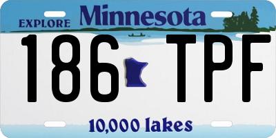 MN license plate 186TPF